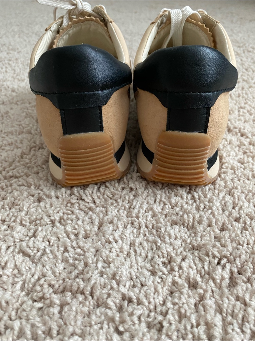 Dolce Vita Beige and Black Retro Sneakers - Picture 6 of 9